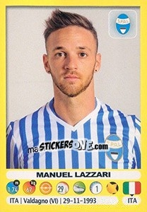 Figurina Manuel Lazzari - Calciatori 2018-2019 - Panini