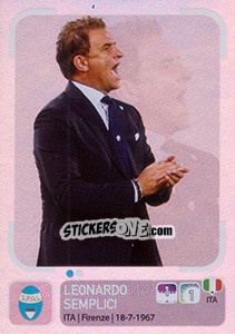Sticker Leonardo Semplici (Allenatore) - Calciatori 2018-2019 n. 508 - Panini