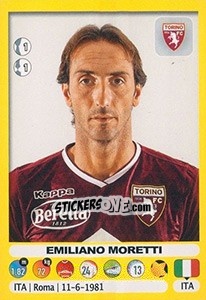 Cromo Emiliano Moretti - Calciatori 2018-2019 - Panini