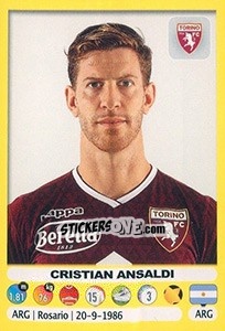 Cromo Cristian Ansaldi - Calciatori 2018-2019 - Panini