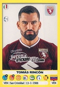 Sticker Tomás Rincón - Calciatori 2018-2019 n. 524 - Panini