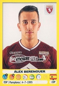 Sticker Álex Berenguer - Calciatori 2018-2019 n. 527 - Panini
