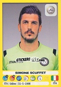 Figurina Simone Scuffet - Calciatori 2018-2019 - Panini