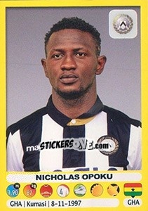 Cromo Nicholas Opoku - Calciatori 2018-2019 - Panini