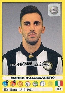 Sticker Marco D'Alessandro - Calciatori 2018-2019 - Panini