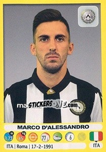 Cromo Marco D'Alessandro - Calciatori 2018-2019 - Panini