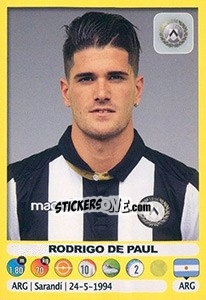 Cromo Rodrigo De Paul - Calciatori 2018-2019 - Panini