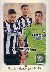 Cromo Udinese (Pezzella / Mandragora / Scuffet) - Calciatori 2018-2019 - Panini