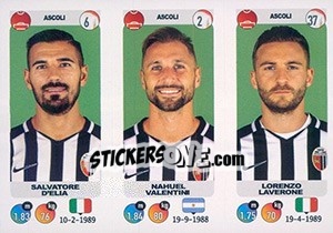 Figurina Salvatore D'Elia / Nahuel Valentini / Lorenzo Laverone - Calciatori 2018-2019 - Panini