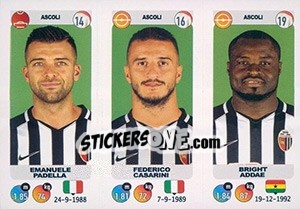 Sticker Emanuele Padella / Federico Casarini / Bright Addae - Calciatori 2018-2019 n. 569 - Panini