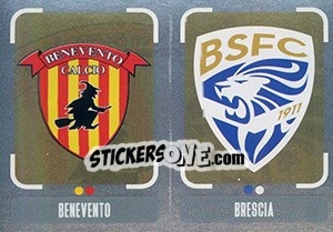 Sticker Scudetto Benevento - Scudetto Brescia - Calciatori 2018-2019 - Panini