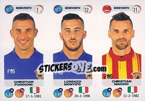 Sticker Christian Puggioni - Lorenzo Montipò - Christian Maggio - Calciatori 2018-2019 n. 575 - Panini