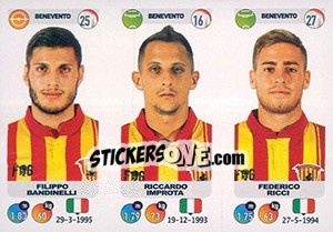 Cromo Filippo Bandinelli / Riccardo Improta / Federico Ricci - Calciatori 2018-2019 - Panini