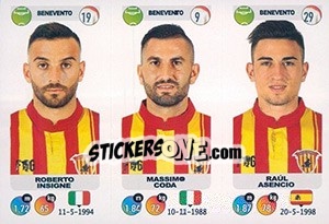 Figurina Roberto Insigne / Massimo Coda / Raúl Asencio - Calciatori 2018-2019 - Panini