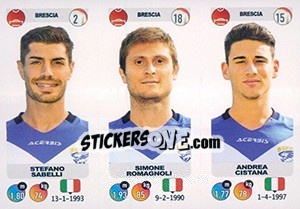 Sticker Stefano Sabelli / Simone Romagnoli / Andrea Cistana - Calciatori 2018-2019 - Panini