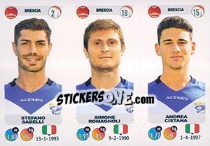 Sticker Stefano Sabelli / Simone Romagnoli / Andrea Cistana - Calciatori 2018-2019 n. 583 - Panini