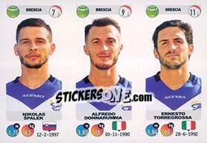 Sticker Nikolas Špalek / Alfredo Donnarumma / Ernesto Torregrossa - Calciatori 2018-2019 - Panini