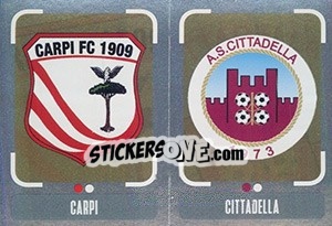 Sticker Scudetto Carpi - Scudetto Cittadella - Calciatori 2018-2019 - Panini