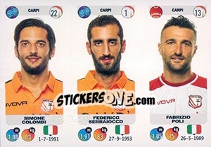 Sticker Simone Colombi / Federico Serraiocco / Fabrizio Poli - Calciatori 2018-2019 - Panini