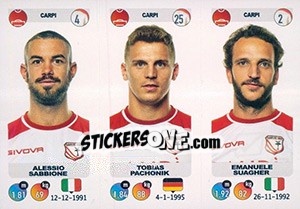 Figurina Alessio Sabbione / Tobias Pachonik / Emanuele Suagher - Calciatori 2018-2019 - Panini