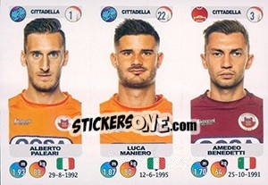 Sticker Alberto Paleari / Luca Maniero / Amedeo Benedetti - Calciatori 2018-2019 - Panini