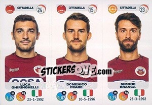 Sticker Luca Ghiringhelli / Domenico Frare / Simone Branca - Calciatori 2018-2019 n. 599 - Panini
