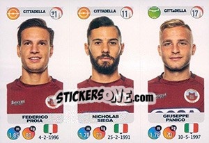 Cromo Federico Proia / Nicholas Siega / Giuseppe Panico - Calciatori 2018-2019 - Panini