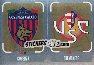 Sticker Scudetto Cosenza - Scudetto Cremonese - Calciatori 2018-2019 - Panini
