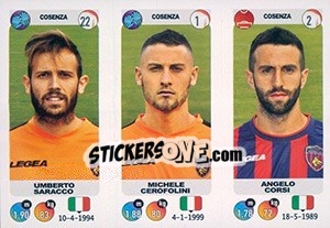 Sticker Umberto Saracco / Michele Cerofolini / Angelo Corsi - Calciatori 2018-2019 - Panini