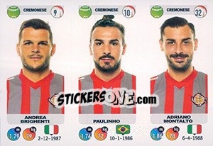 Sticker Andrea Brighenti / Paulinho / Adriano Montalto - Calciatori 2018-2019 n. 617 - Panini