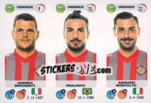 Cromo Andrea Brighenti / Paulinho / Adriano Montalto - Calciatori 2018-2019 - Panini