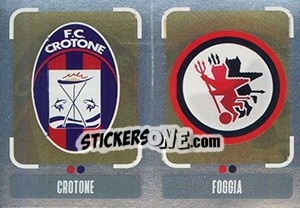 Sticker Scudetto Crotone - Scudetto Foggia - Calciatori 2018-2019 - Panini