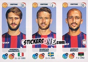 Sticker Andrea Barberis / Marcus Rohdén / Ahmad Benali - Calciatori 2018-2019 n. 623 - Panini