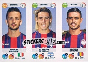 Sticker Marco Firenze / Claudio Spinelli / Adrian Stoian - Calciatori 2018-2019 n. 624 - Panini