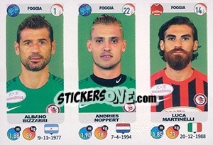 Sticker Albano Bizzarri / Andries Noppert / Luca Martinelli - Calciatori 2018-2019 - Panini