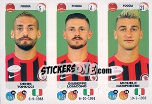 Sticker Denis Tonucci / Giuseppe Loiacono / Michele Camporese - Calciatori 2018-2019 n. 628 - Panini