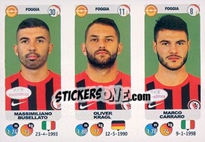 Sticker Massimiliano Busellato / Oliver Kragl / Marco Carraro - Calciatori 2018-2019 n. 630 - Panini
