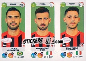 Figurina Lucas Chiaretti / Francesco Deli / Emanuele Cicerelli - Calciatori 2018-2019 - Panini