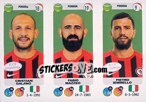 Figurina Cristian Galano / Fabio Mazzeo / Pietro Iemmello - Calciatori 2018-2019 - Panini