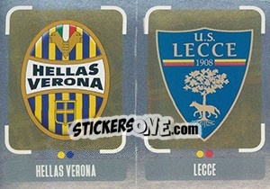 Sticker Scudetto Hellas Verona - Scudetto Lecce - Calciatori 2018-2019 n. 633 - Panini