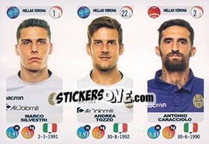 Sticker Marco Silvestri / Andrea Tozzo / Antonio Caracciolo - Calciatori 2018-2019 n. 635 - Panini