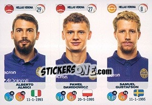 Sticker Alberto Almici - Paweł Dawidowicz - Samuel Gustafson - Calciatori 2018-2019 - Panini