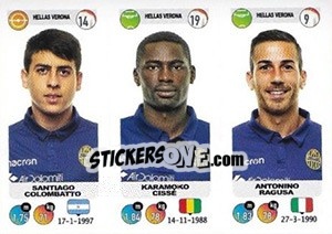 Sticker Santiago Colombatto / Karamoko Cissé / Antonino Ragusa - Calciatori 2018-2019 n. 639 - Panini