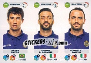 Cromo Ryder Matos / Samuel Di Carmine / Giampaolo Pazzini - Calciatori 2018-2019 - Panini