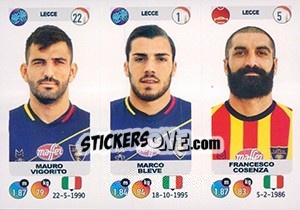 Sticker Mauro Vigorito / Marco Bleve / Francesco Cosenza - Calciatori 2018-2019 n. 642 - Panini