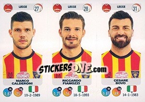 Figurina Marco Calderoni / Riccardo Fiamozzi / Cesare Bovo - Calciatori 2018-2019 - Panini