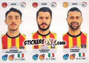 Cromo Biagio Meccariello / Lorenzo Venuti / Franco Lepore - Calciatori 2018-2019 - Panini