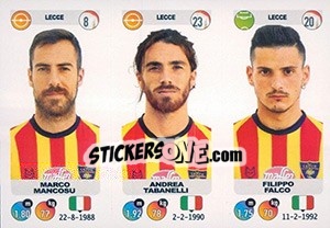 Sticker Marco Mancosu / Andrea Tabanelli / Filippo Falco - Calciatori 2018-2019 n. 646 - Panini