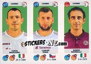 Sticker Luca Mazzoni / Lukáš Zima / Dario Dainelli - Calciatori 2018-2019 n. 650 - Panini