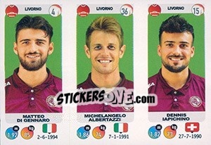 Cromo Matteo Di Gennaro / Michelangelo Albertazzi / Dennis Iapichino - Calciatori 2018-2019 - Panini